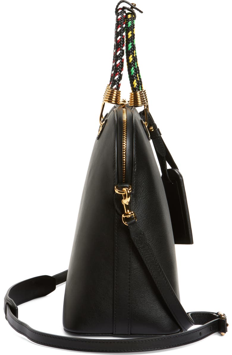 Moschino Braided Cord Leather Handbag, Alternate, color,