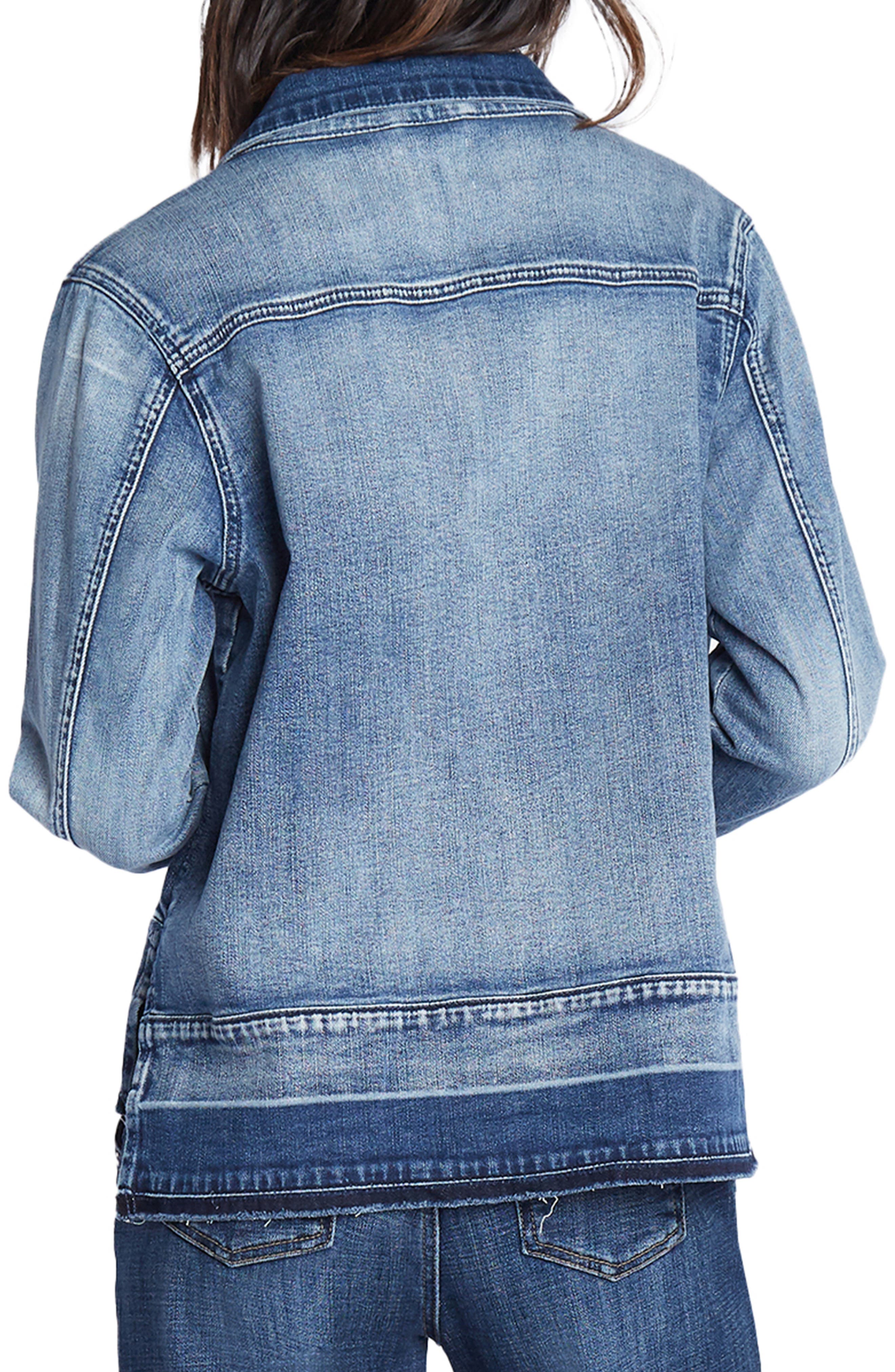 Step Up Raw Hem Denim Jacket - image 4