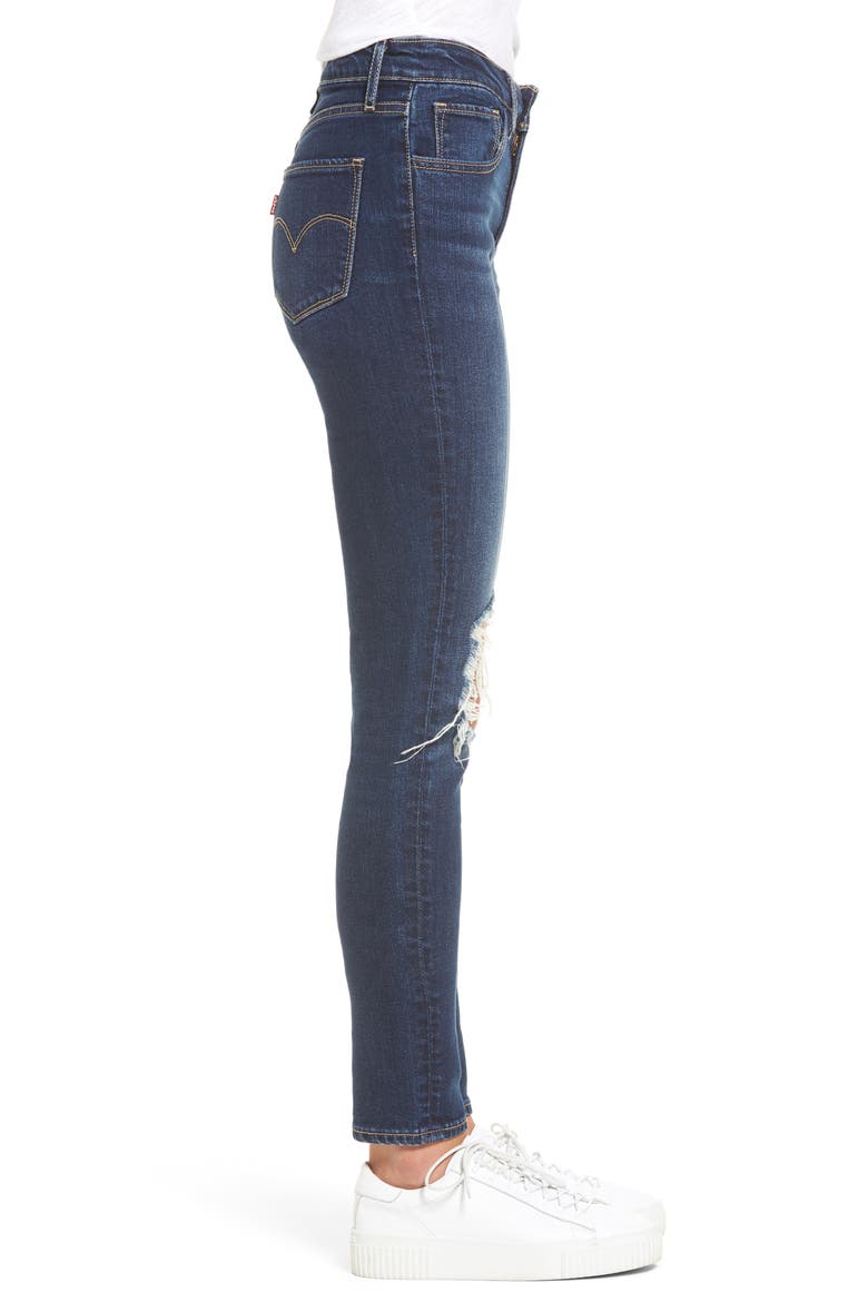 Levi's® 721 Ripped High Waist Skinny Jeans, Alternate, color, ROUGH DAY