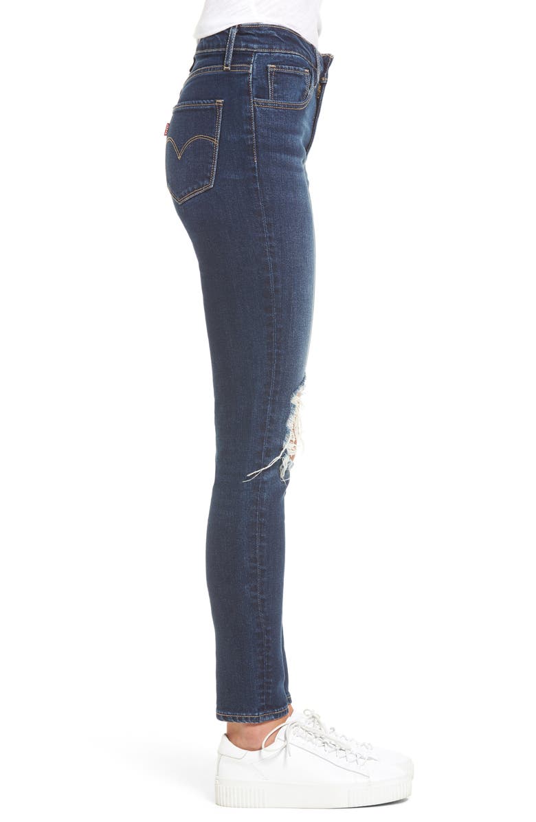 Levi's<sup>®</sup> 721 Ripped High Waist Skinny Jeans, Alternate, color,
