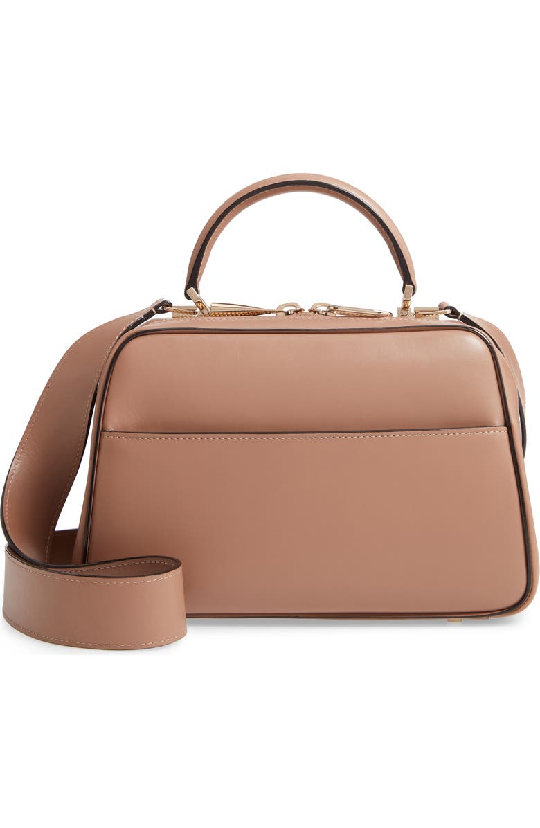 Valextra Medium Serie Leather Top Handle Bag, Main, color,