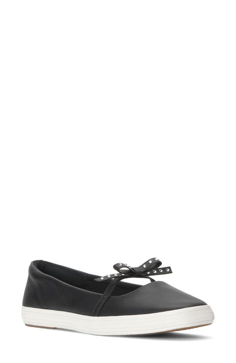 Leather Square Toe Flat