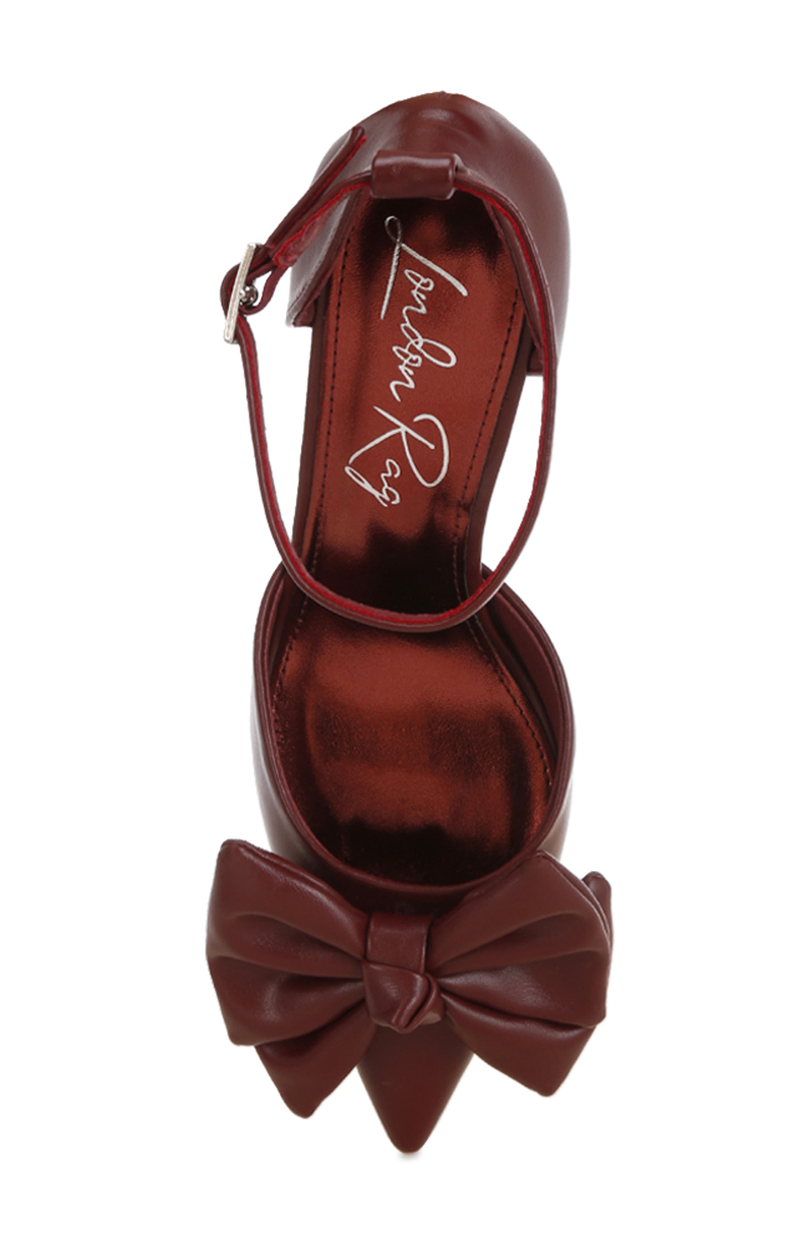 Papave Leather Pointed Toe Pump, Alternate, color, BURGUNDY SMOOTH