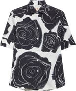 Marni Rose Print Cotton Poplin Shirt