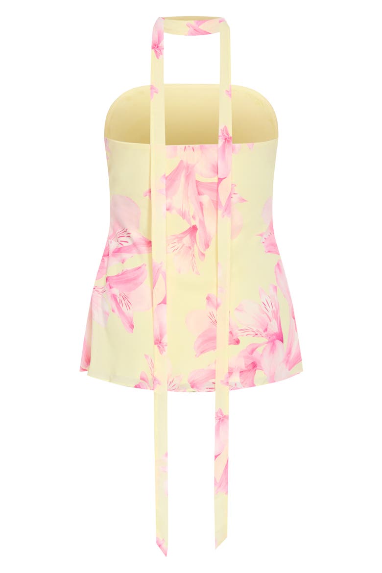 Soiree Floral Print Strapless Top & Scarf, Alternate, color, SOIREE LILY
