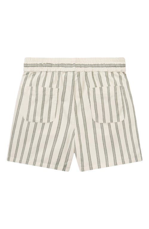 Les Deux Lawson Drawstring 5 Shorts In Ivory/chive Green