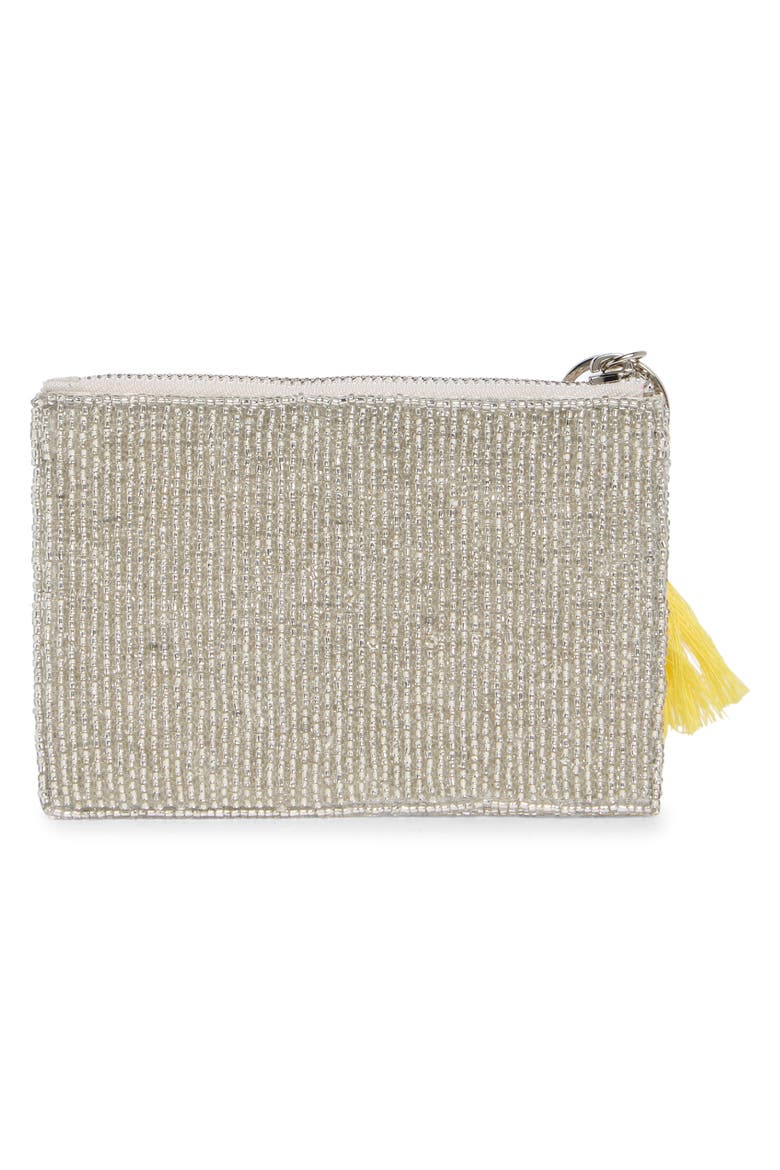 Lemonade Beaded Coin Purse, Alternate, color, GREY MULTI