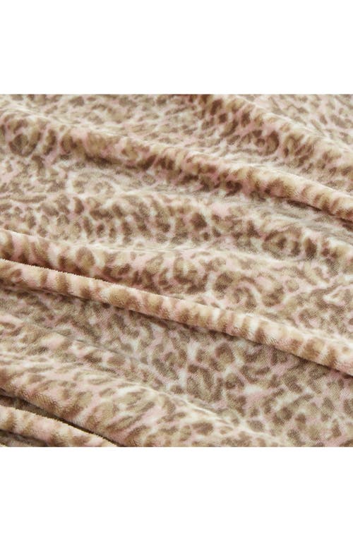 Jessica Simpson Pink Animal Print Duvet Set In Blush Pink