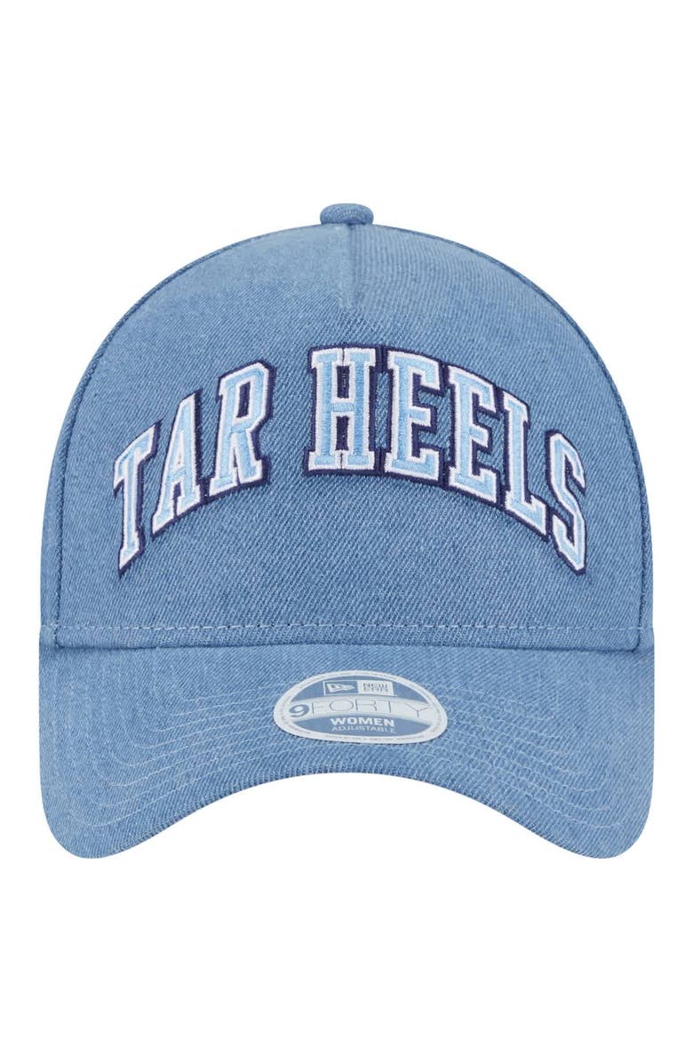 New Era Women's New Era Denim North Carolina Tar Heels A-Frame 9FORTY Adjustable Hat, Alternate, color, Denim