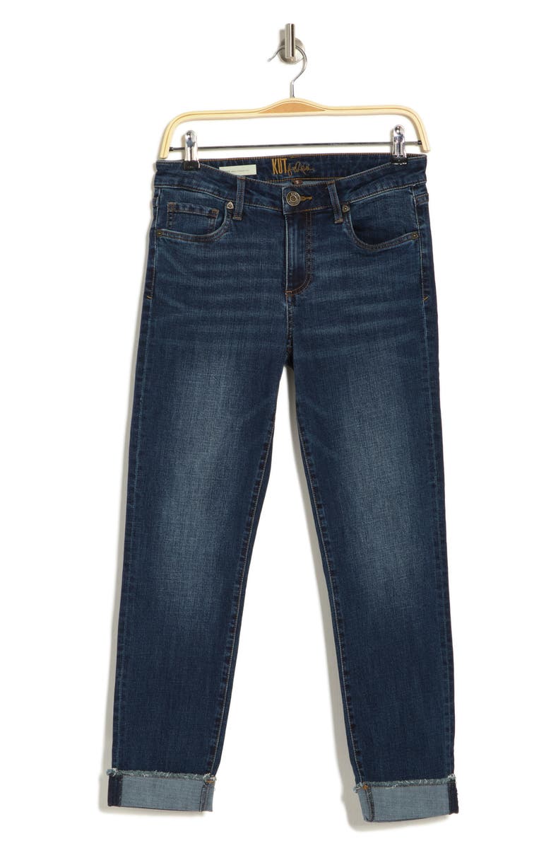 KUT from the Kloth Asher Cuffed Ankle Straight Leg Jeans, Alternate, color, Wedelia