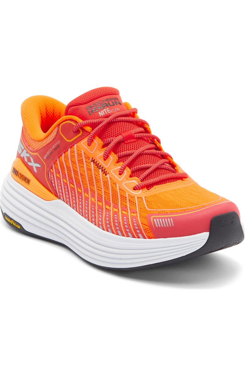 SKECHERS Slip-Ins<sup>™</sup> Go Run Nite Vizn Max Cushion Sneaker, Main, color, Orange