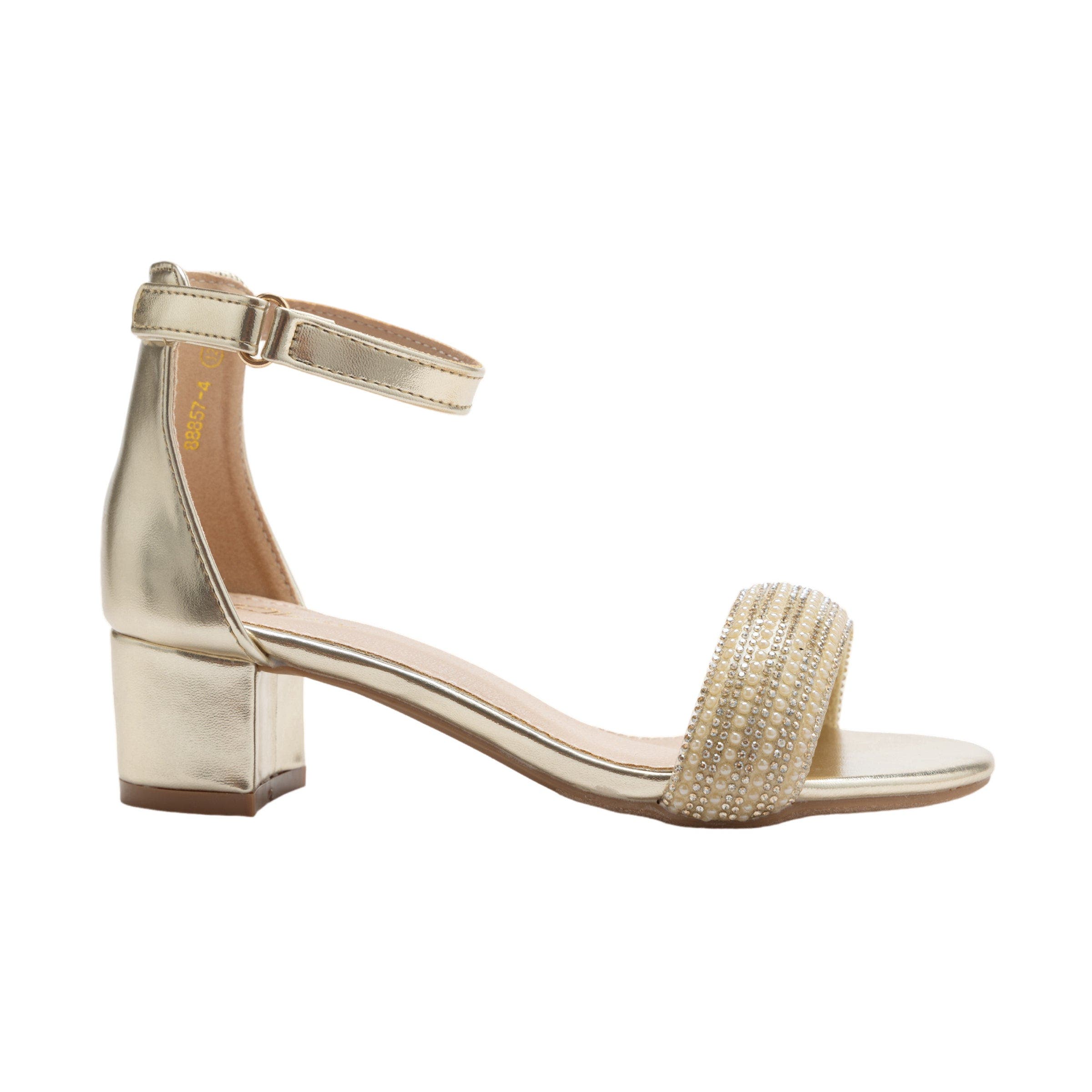 Tulleen Rhinestone Band Block Heels, Alternate, color, Gold