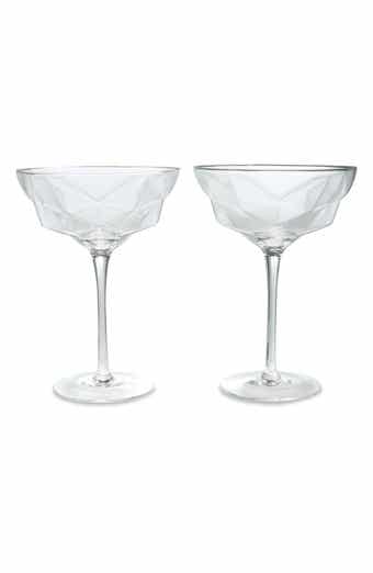 Set of 2 Seneca Faceted Martini Glasses