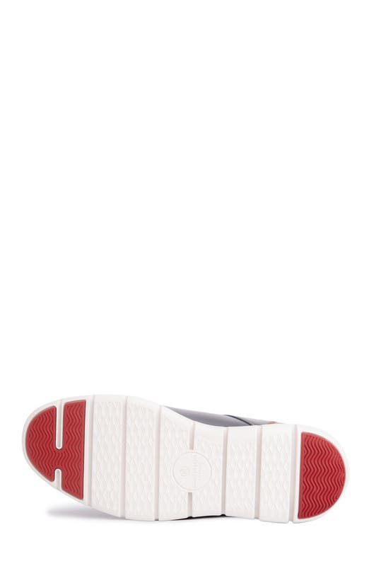 Newbury Street Hands Free Technology Lightweight Leather Sneaker, Alternate, color, Navy Napa Leather