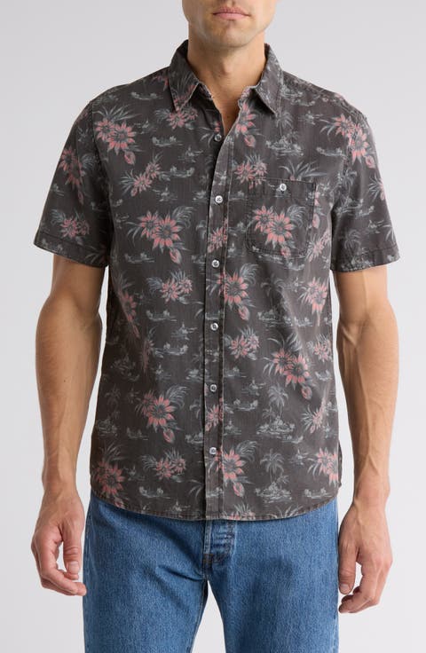 Conroe Floral Short Sleeve Button-Up Shirt