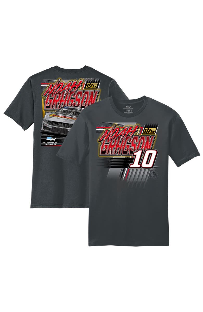 STEWART-HAAS RACING Men's Stewart-Haas Racing Team Collection  Charcoal Noah Gragson Rush Truck Centers Car T-Shirt, Alternate, color, Charcoal