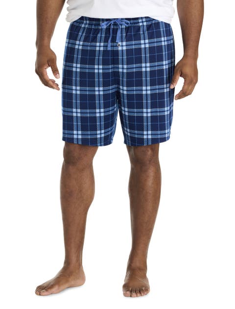 Big & Tall Plaid Lounge Shorts