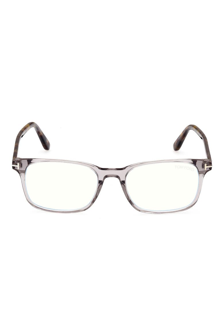 51mm Square Blue Light Blocking Reading Glasses, Main, color, GREY/ OTHER