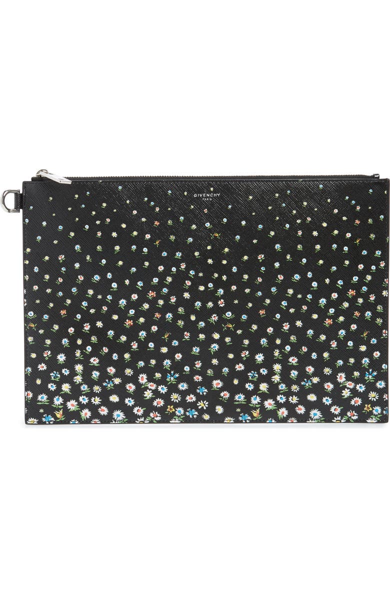 Givenchy Medium Iconic Print Coated Canvas Pouch, Main, color,