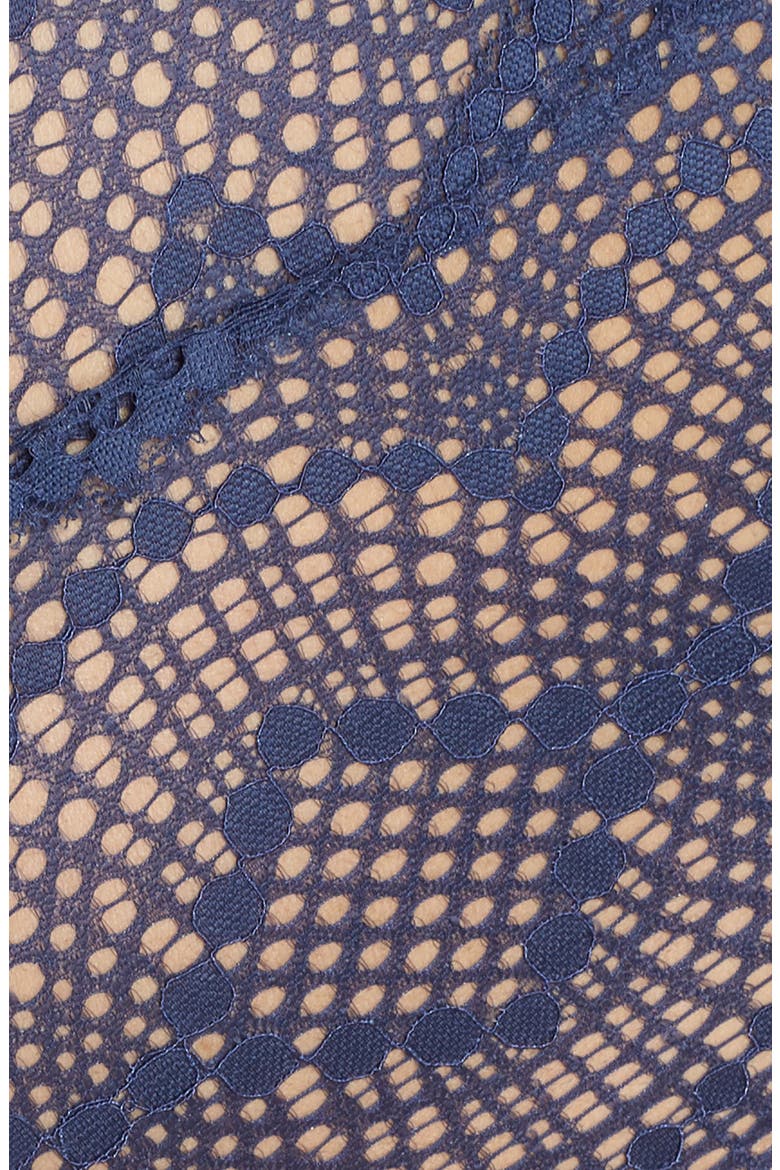 Plunge Neck Lace Teddy, Alternate, color, BLUE INDIGO