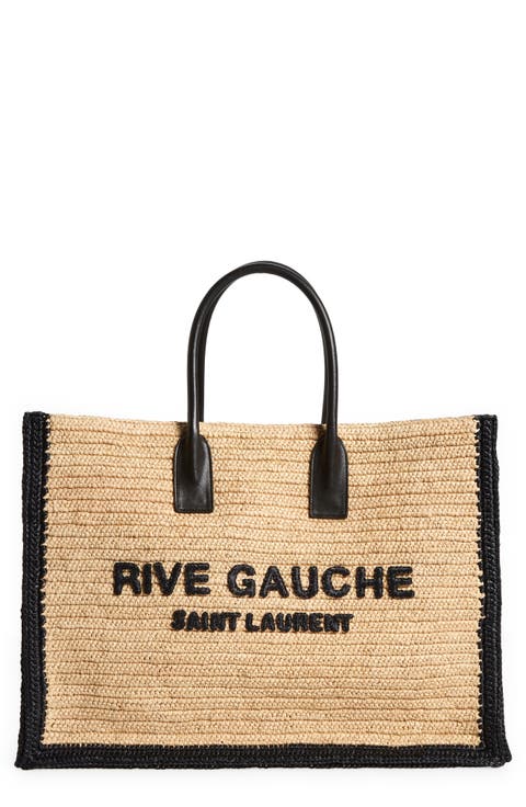 Large Rive Gauche Logo Woven Tote