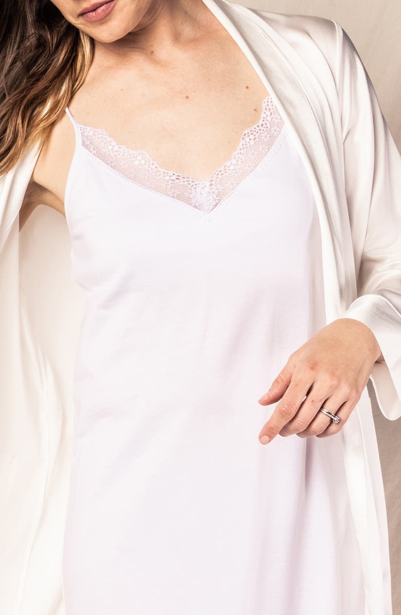 Petite Plume Mulberry Silk Robe, Alternate, color, 