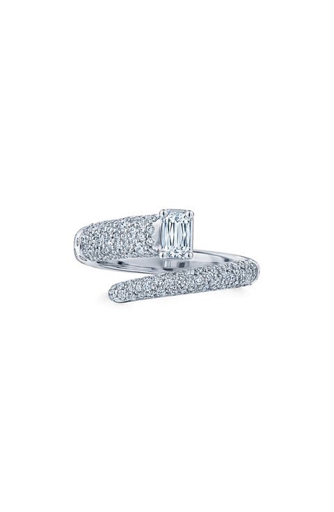 18k Gold Ashoka Pavé Diamond Wrap Ring