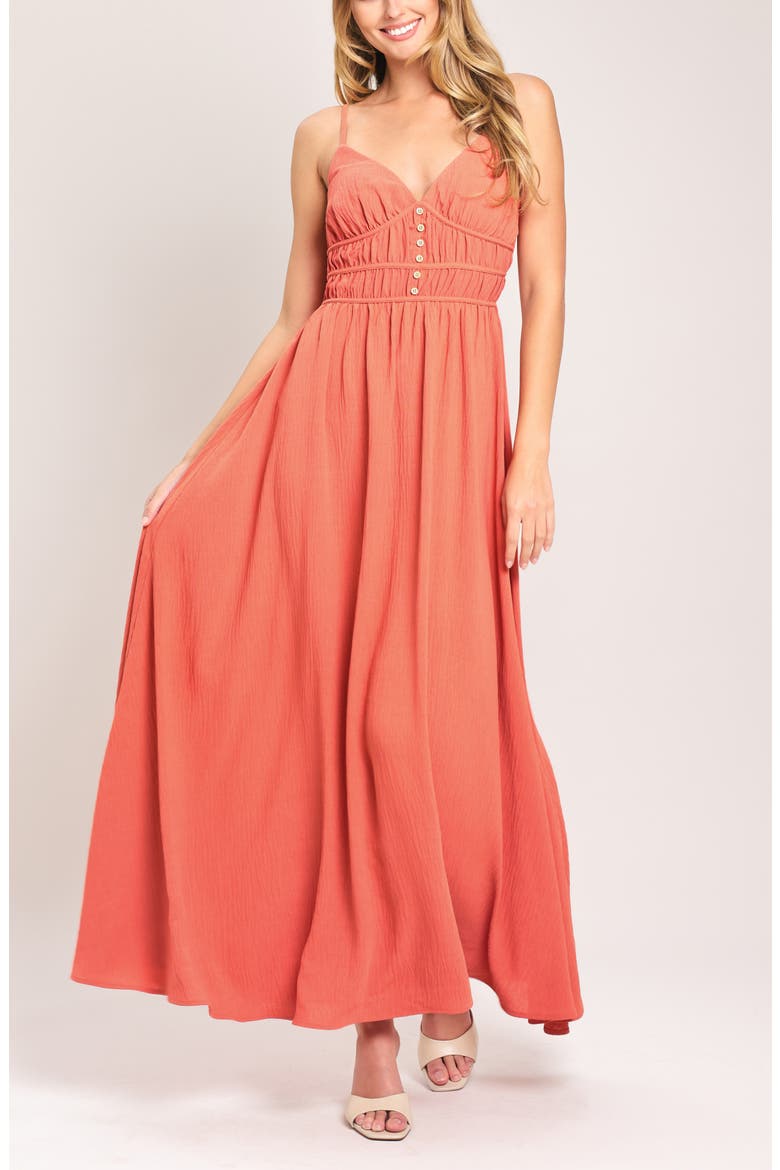 Maxi Dress, Alternate, color, CORAL PINK