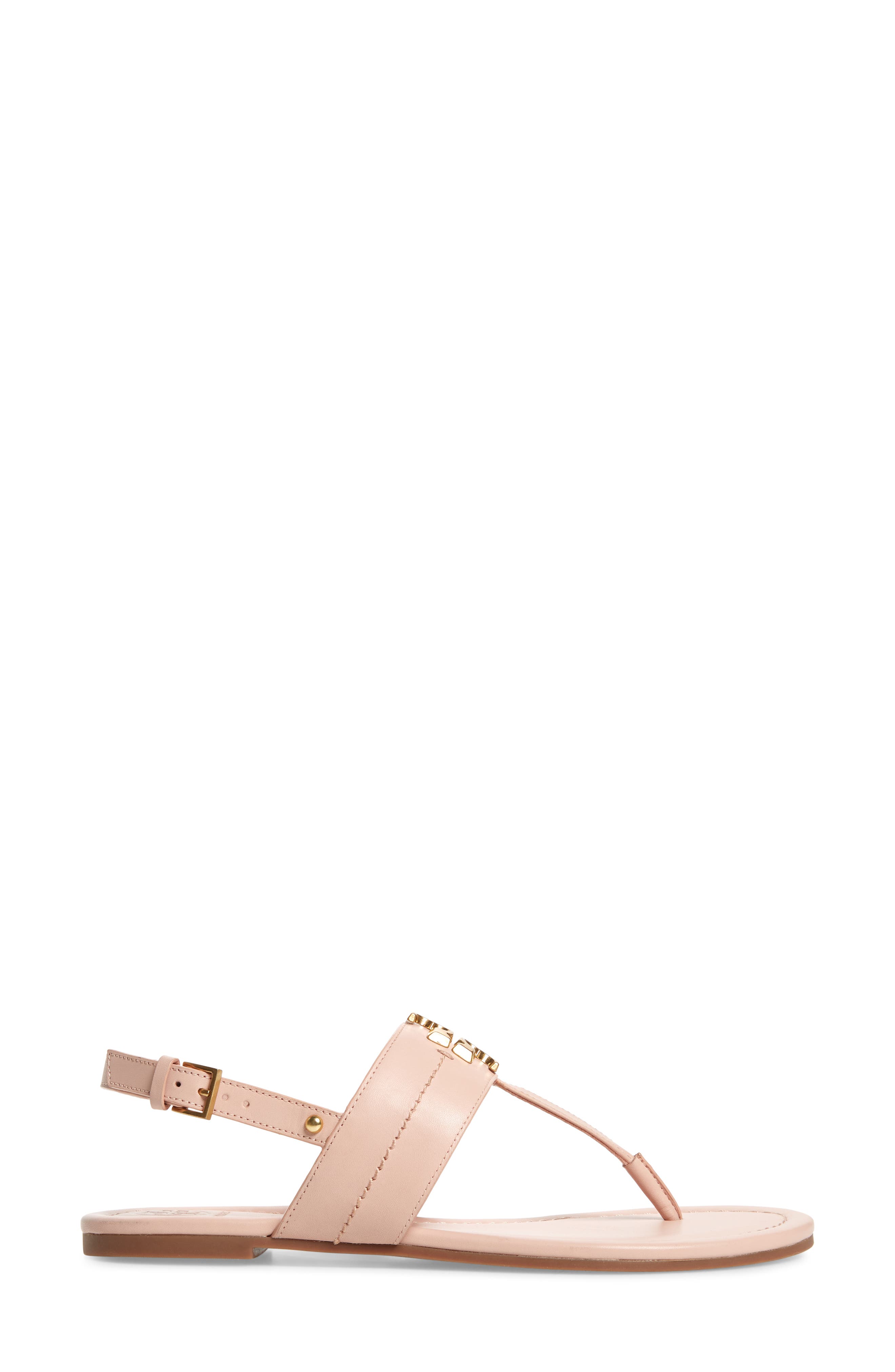 Everly T-Strap Flat Sandal, Alternate, color, SEA SHELL PINK