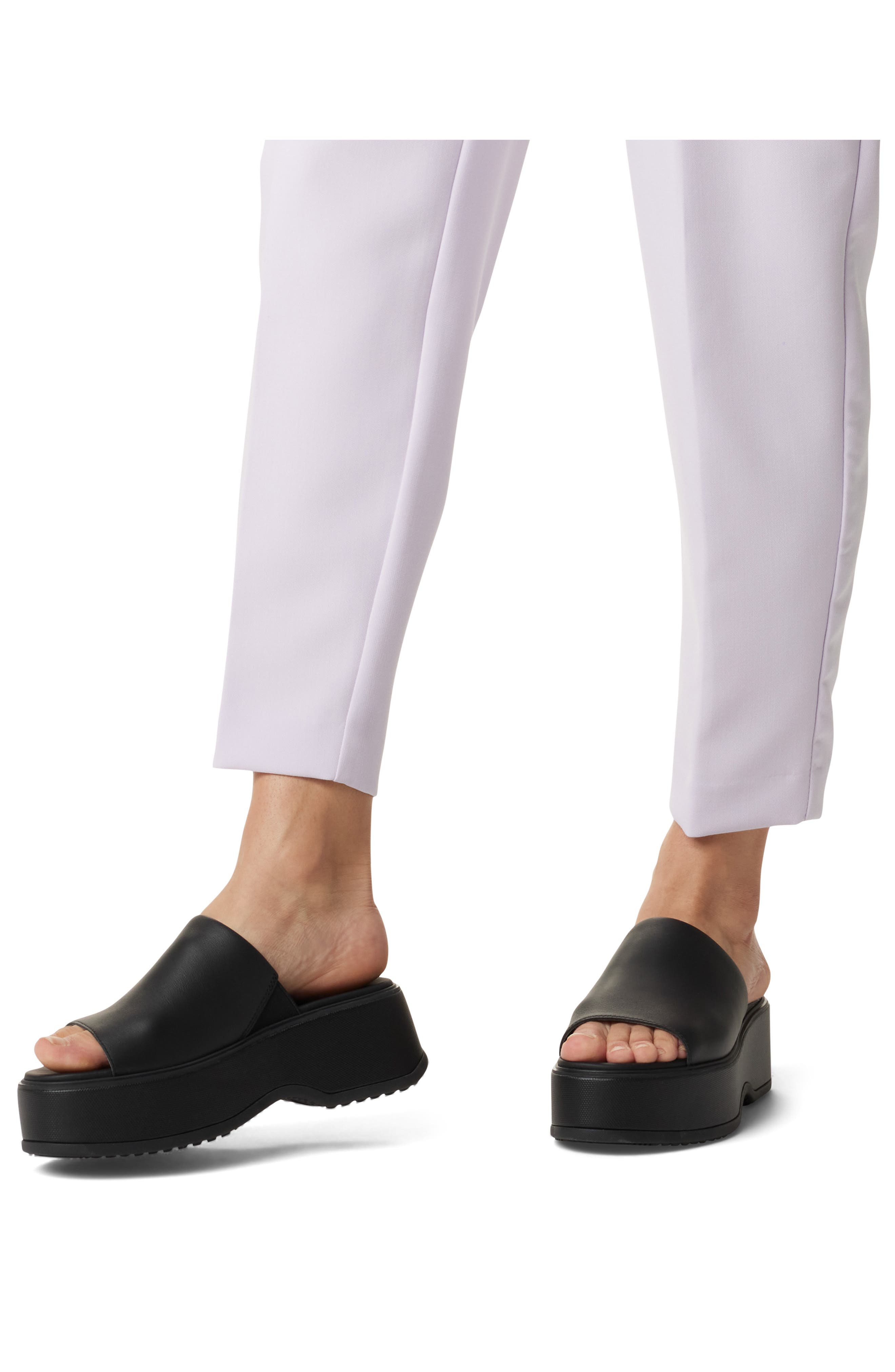 SOREL Dayspring Platform Slide Sandal, Alternate, color, Black/ Black