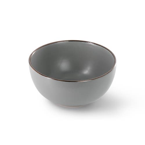 Gibson Home Rockaway 16 Piece Stoneware Gold Rimmed Dinnerware Set In Gold