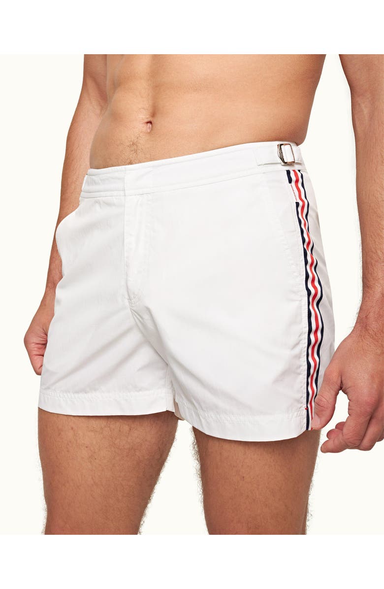 Orlebar Brown Setter Shorter Length Swim Shorts, Alternate, color, White