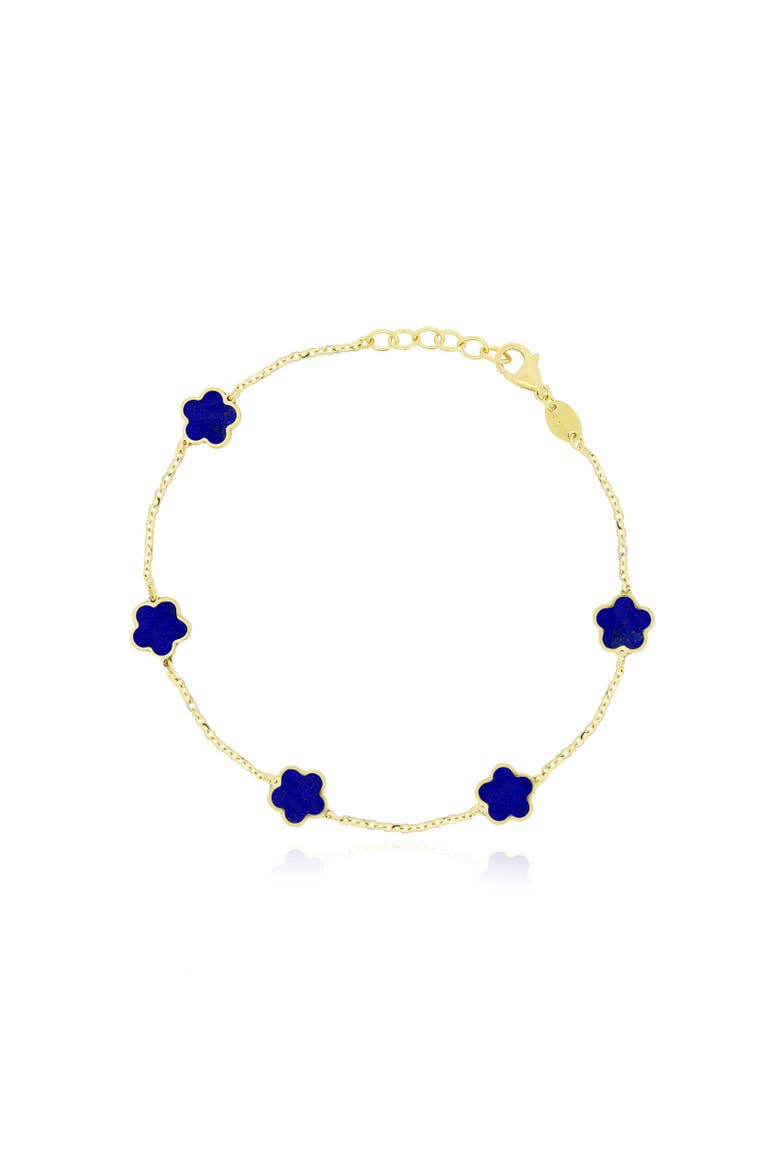 Lapis Flower Bracelet, Main, color, Lapis