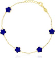 The Lovery Fine Jewelry Lapis Flower Bracelet