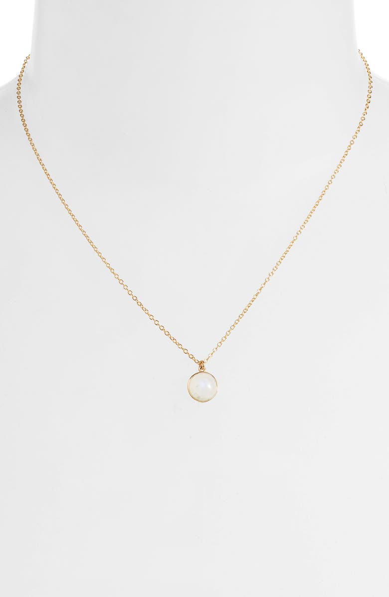 Argento Vivo Sterling Silver Argento Vivo Moonstone Pendant Necklace, Alternate, color, 