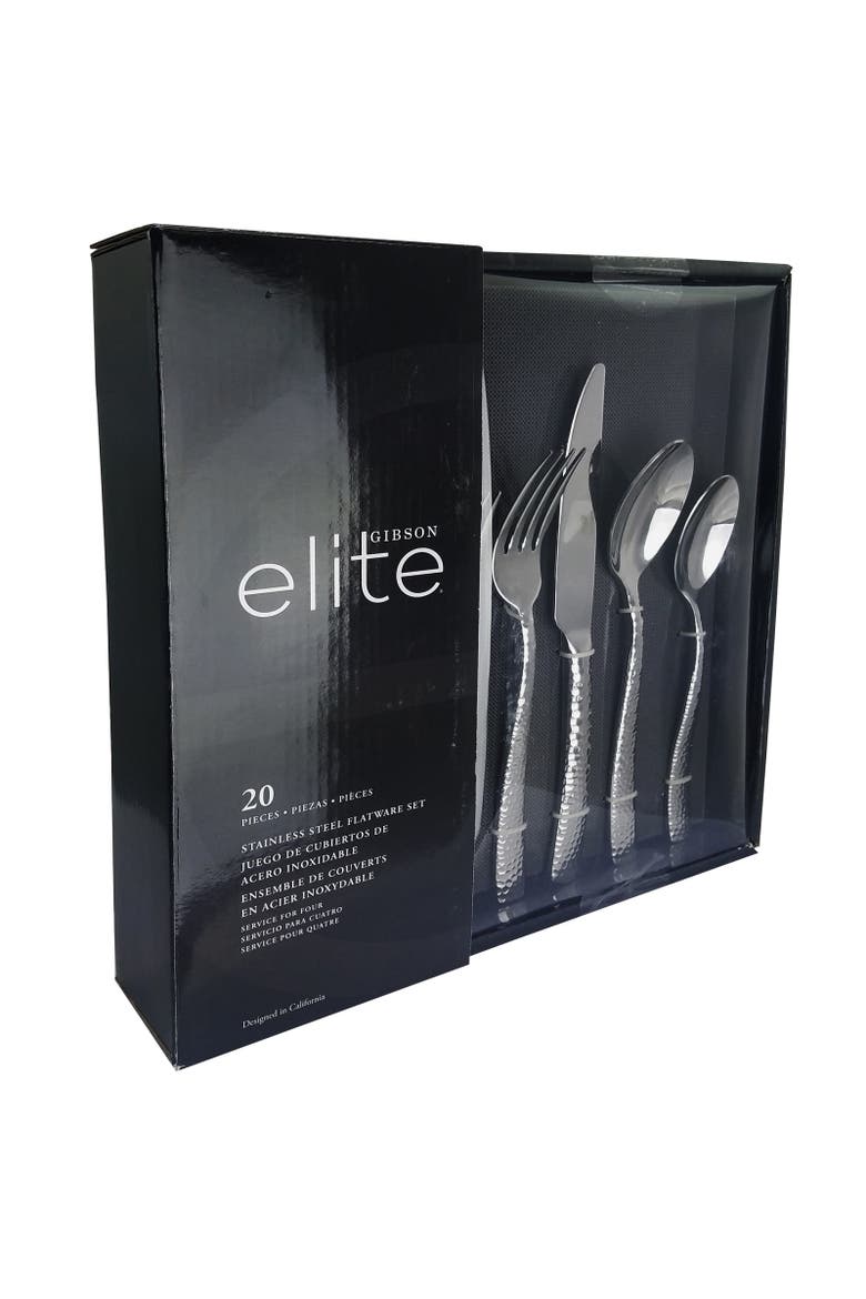 Ambassador 20 Piece Stainless Steel Flatware Set, Alternate, color, Metallic Silver