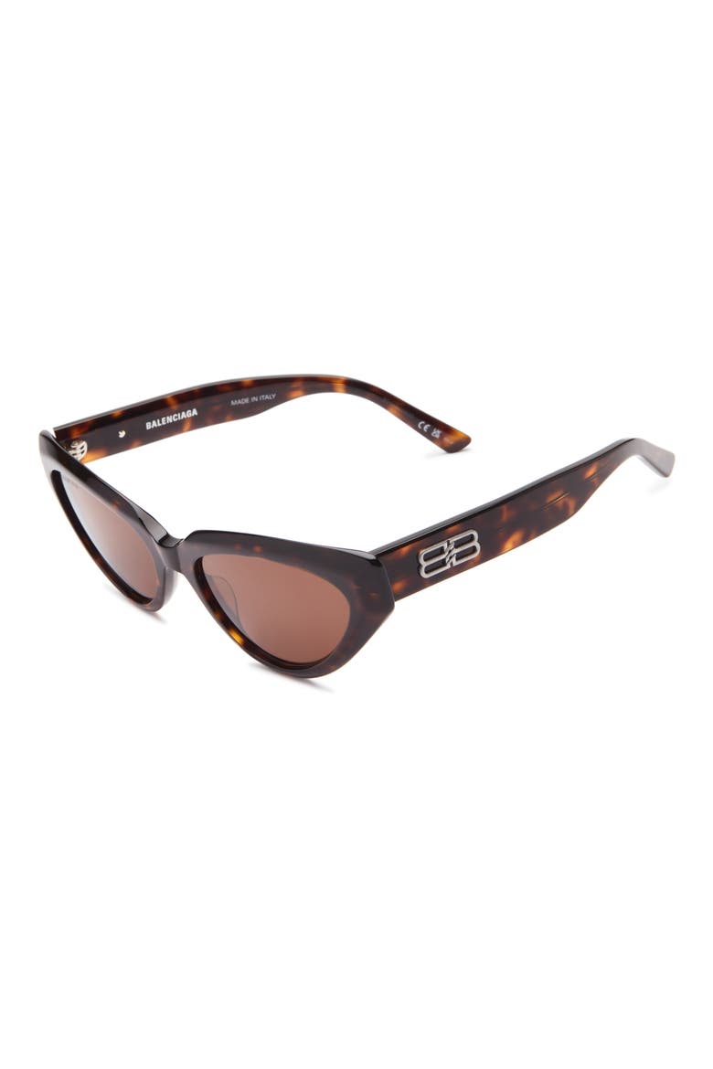 56mm Cat Eye Sunglasses, Alternate, color, HAVANA HAVANA BROWN