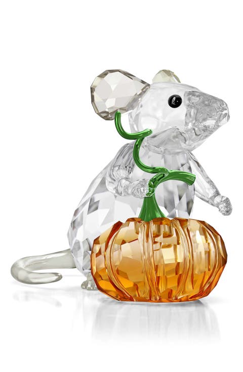 Idyllia Mouse & Pumpkin Crystal Figurine