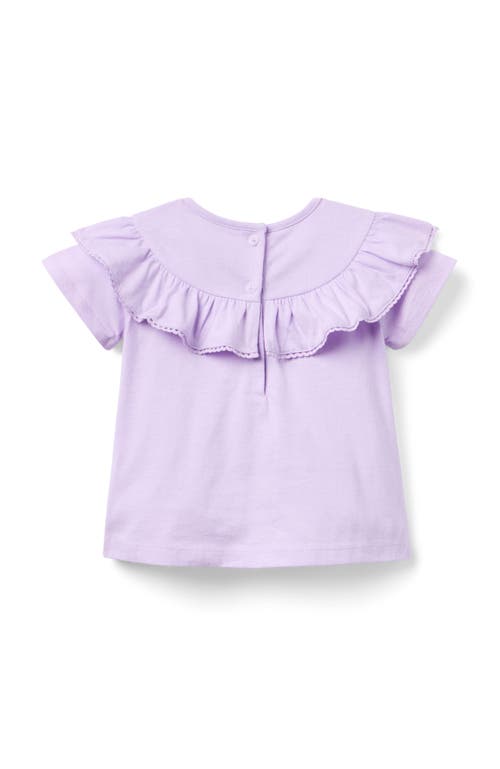 Janie And Jack Ruffle Top In Purple