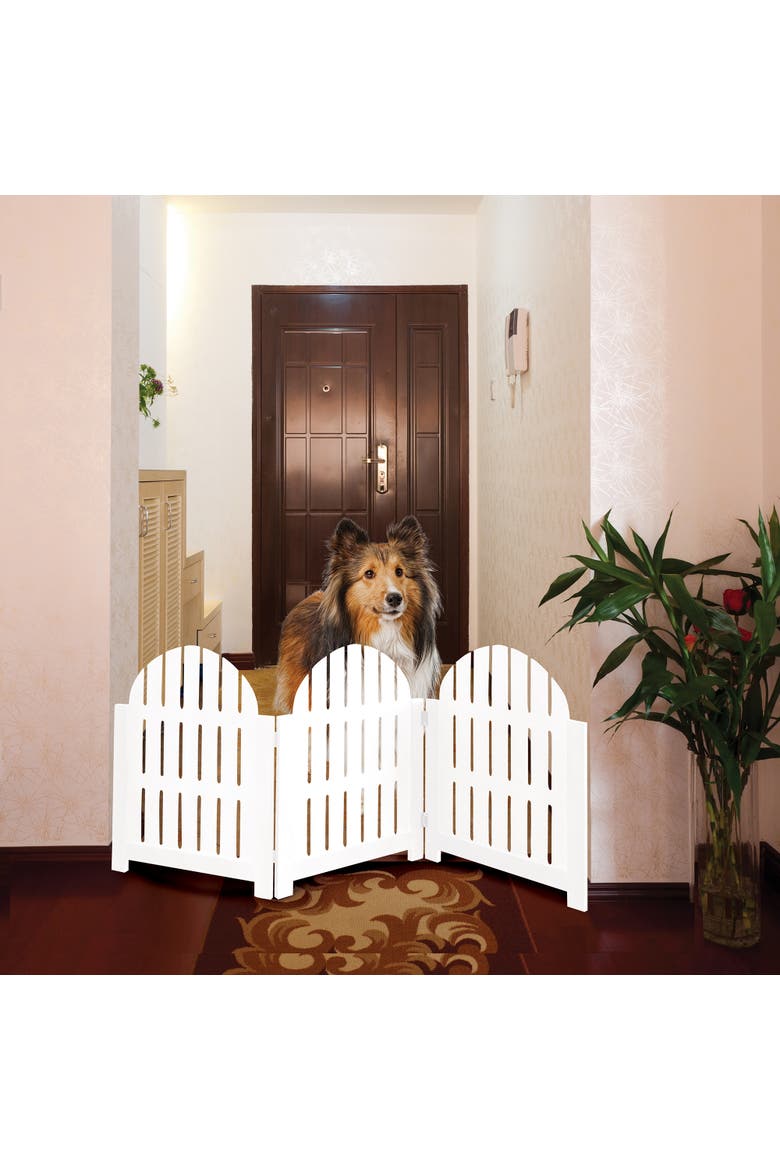 Etna White Adirondack Pet Gate - 3 Panel, Foldable, 20.5"H x 48"W, Alternate, color, White
