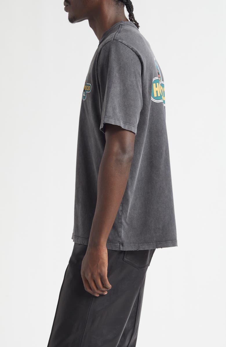 AMIRI Hollywood Wolf Graphic T-Shirt, Alternate, color, Black