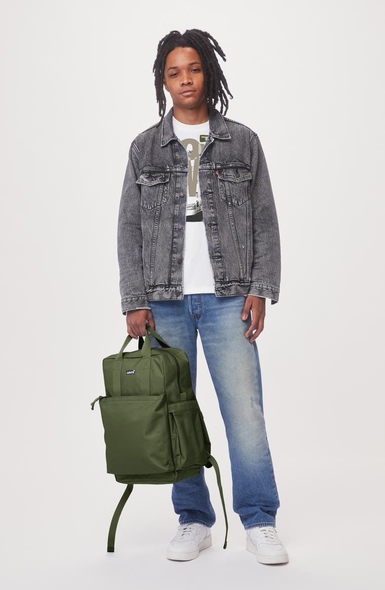 Levi's<sup>®</sup> Relaxed Fit Denim Trucker Jacket, Alternate, color, Black Bear Claws Dx