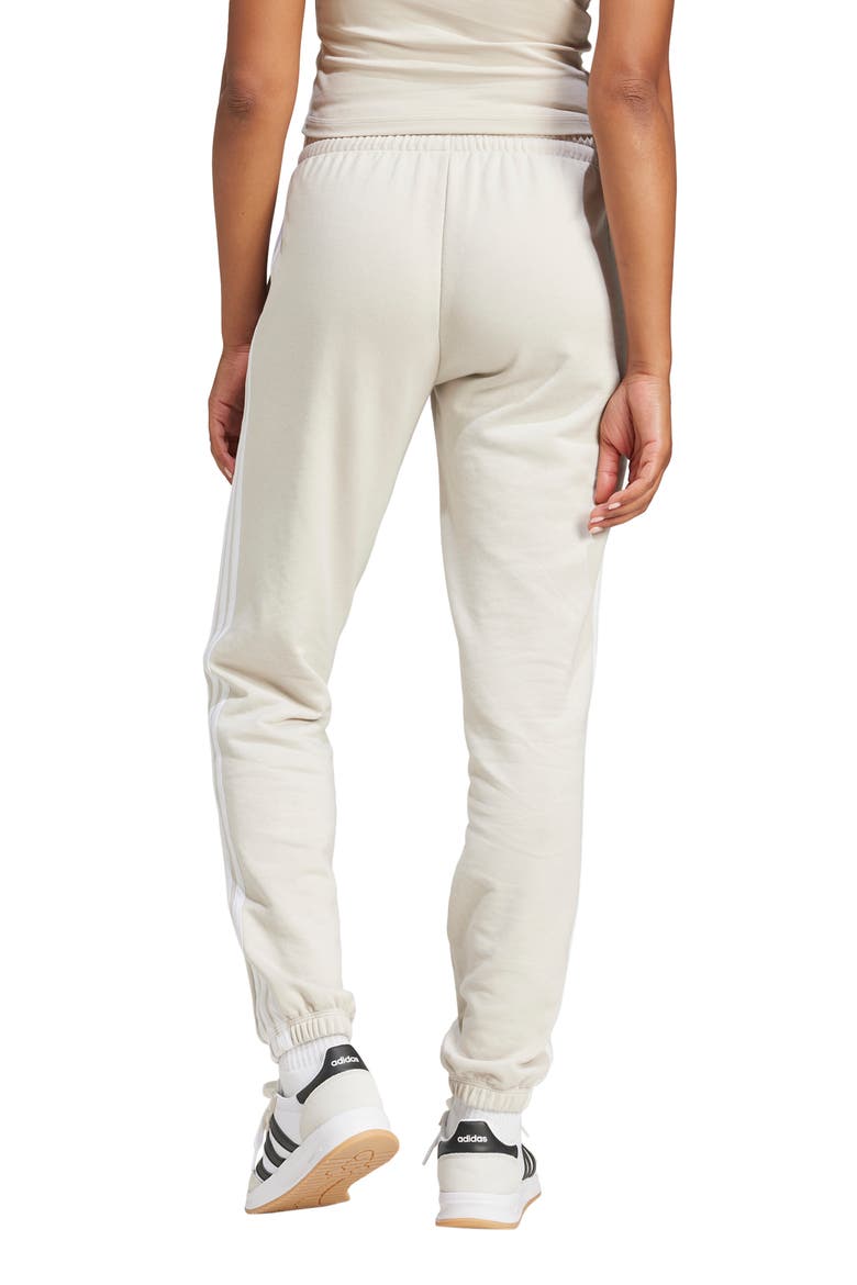 3-Stripes Fleece Sweatpants, Alternate, color, WONALU/ WHITE