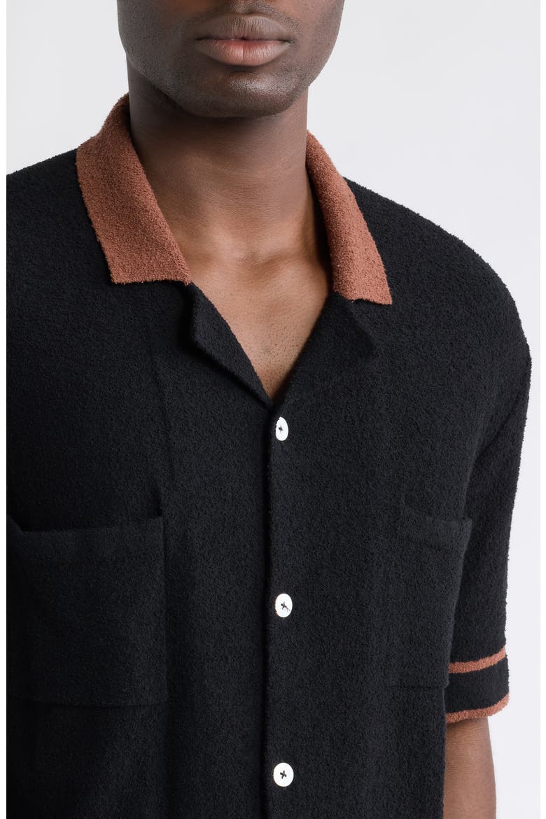 Armando Cotton Blend Knit Shirt, Alternate, color, BLACK-01