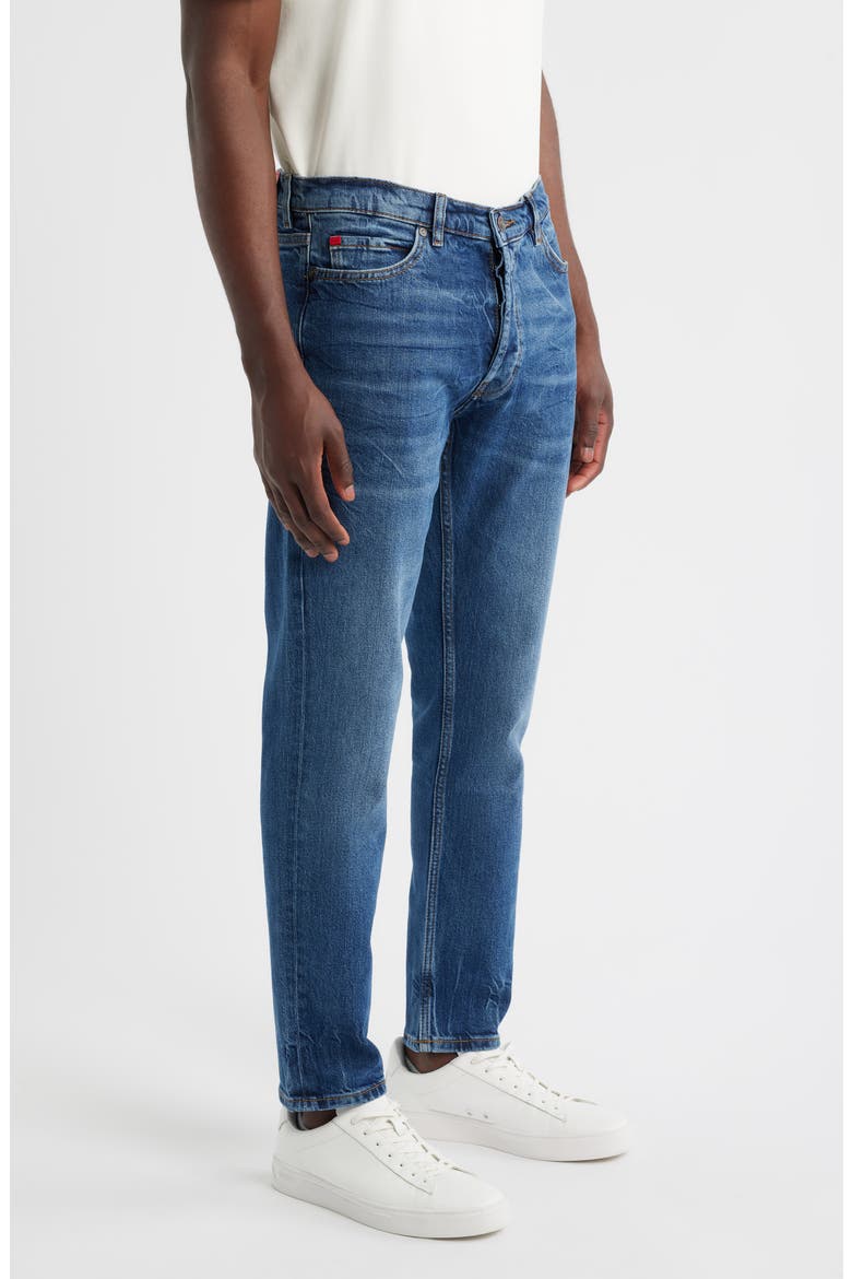 Slim Straight Leg Jeans, Alternate, color, BRIGHT BLUE