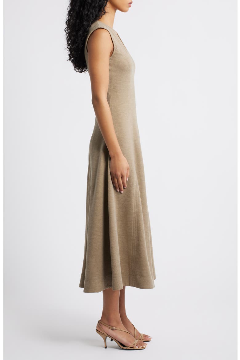 Sleeveless A-Line Knit Dress, Alternate, color, MOCHA