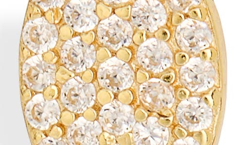 Argento Vivo Sterling Silver Cz Pavé & Mother-of-pearl Drop Earrings In Gold