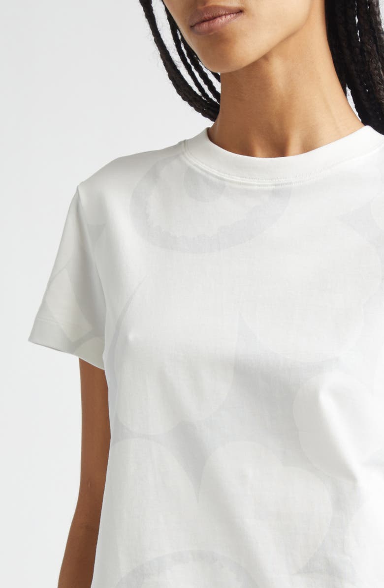 Marimekko Heleys Unikko Cotton T-Shirt, Alternate, color, White