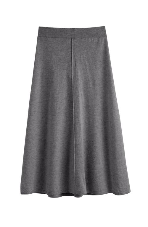 Chinti & Parker Wool Cashmere Midi Skirt In Gray