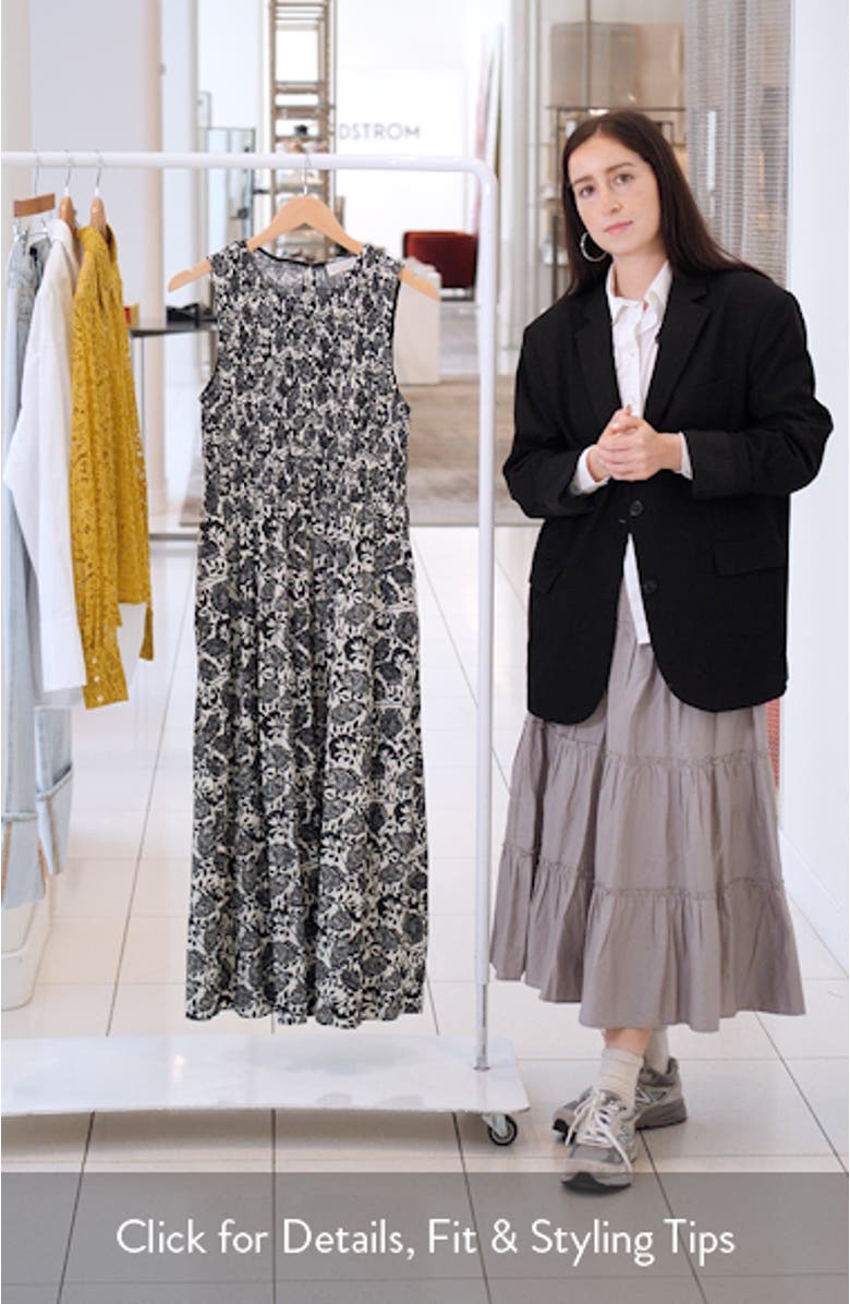 Smocked Sleeveless Maxi Dress, sales video thumbnail